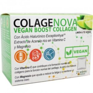 Colagenova Vegan Boost Collagen 21 sobres monodosis sabor Limón y Té Verde Vaminter