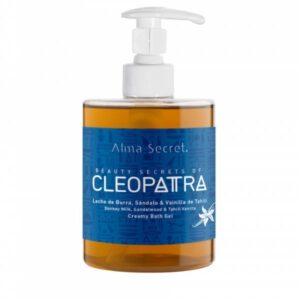 Gel de baño cremoso Cleopatra con leche de burra sándalo y vainilla 500 ml Alma Secret