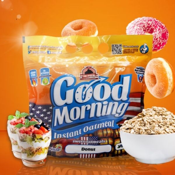 Harina de avena Good Morning instant oatmeal sabor donut 1,5 kg Max Protein - Herbolario Las Gemelas
