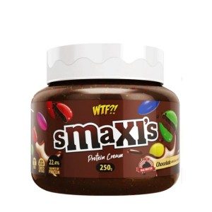 Crema para untar proteica sabor Smaxis Chocomilk sabor chocolate con choco buttonsWTF 250 grs Max Protein
