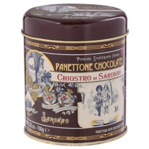 Panettone chocolate en lata gourmet 100 gramos Saronno